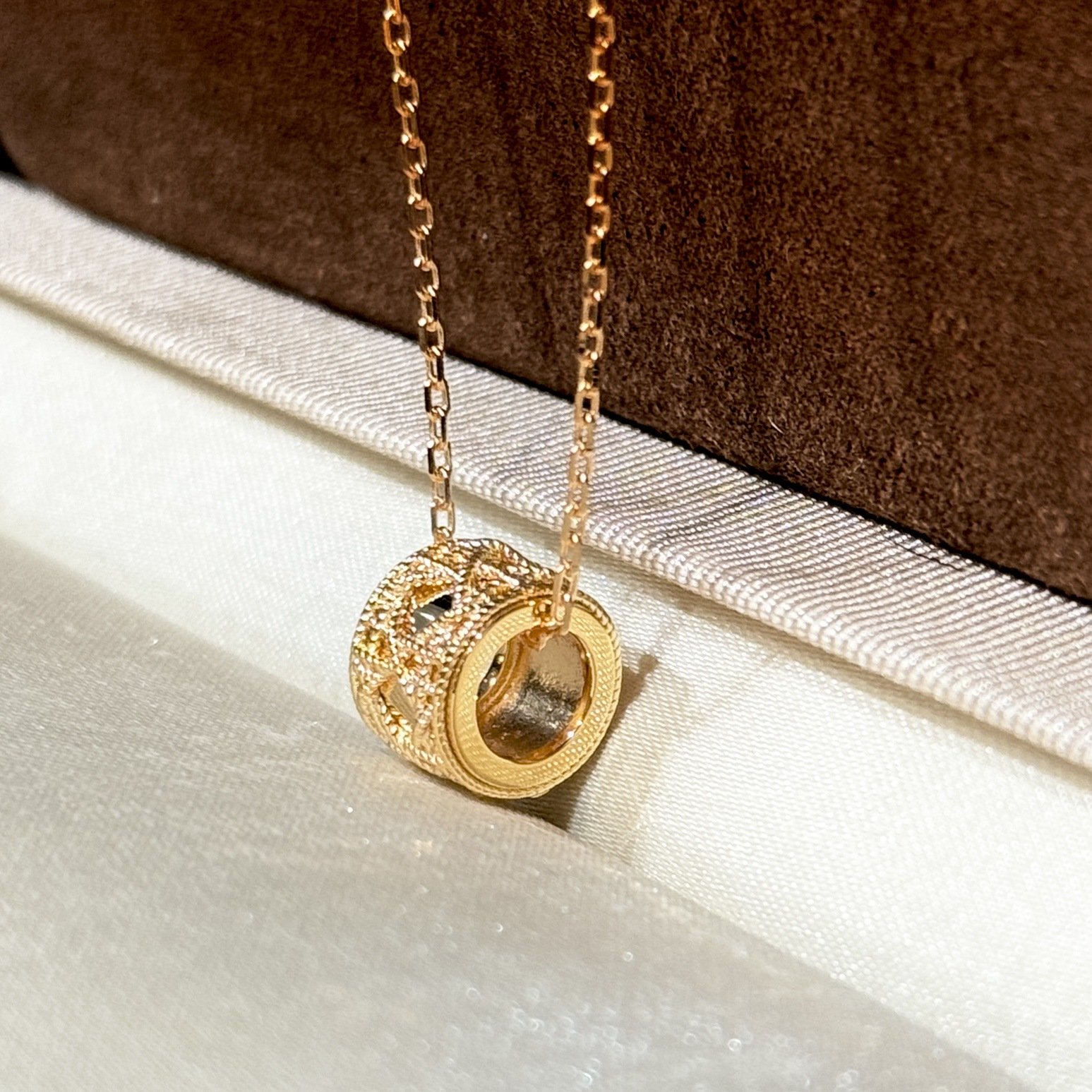 S925 sterling silver rose gold necklace